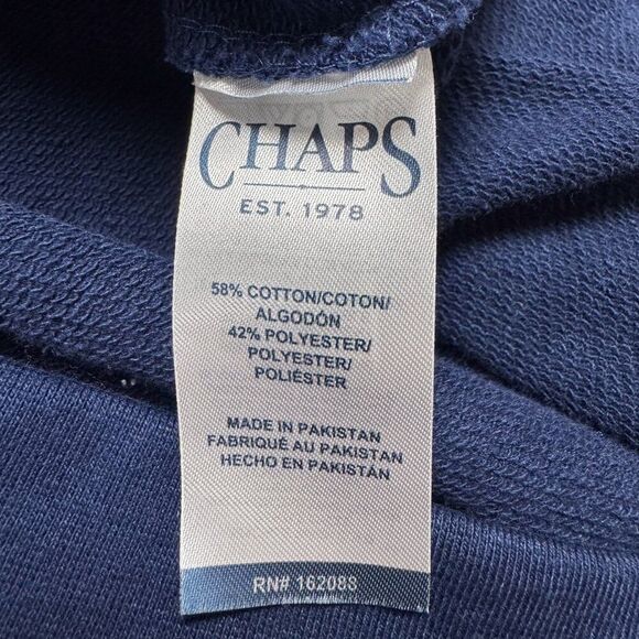 Chaps Sweater Mens 2XL Blue White Preppy Outdoor Fishing Camping Hiking‎ 1/4 Zip - Picture 9 of 13
